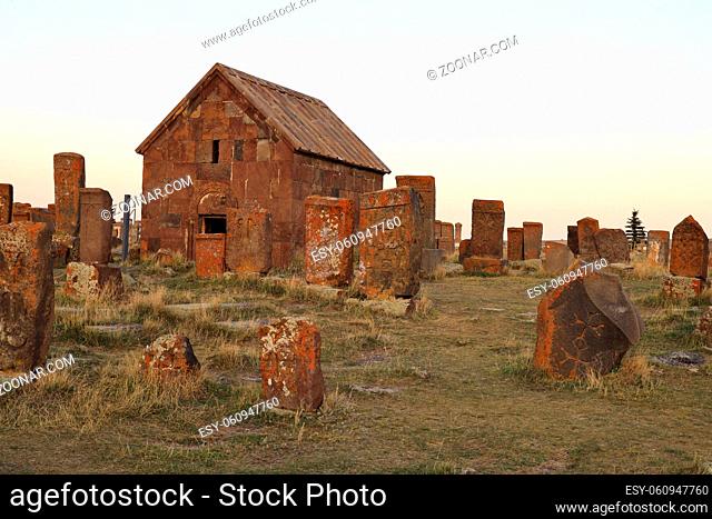Noratus cemetery at Sevan lake, Armenia, Asia
