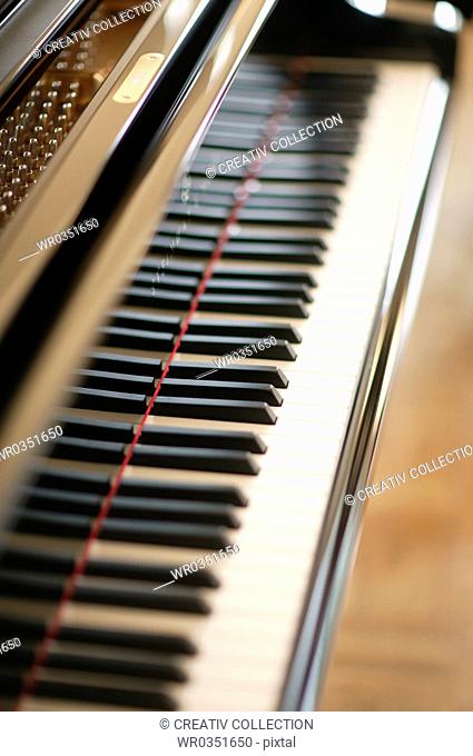 keyboard of a concert piano