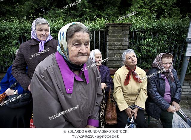 Group of women in Bielsk Podlaski, Podlasie, Poland, Europe