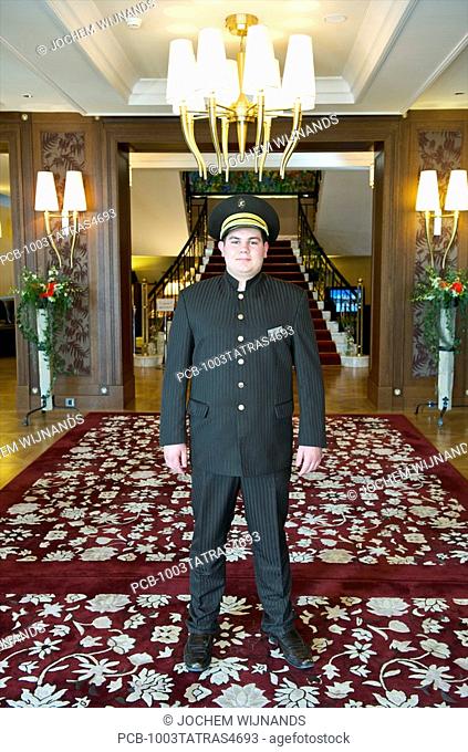 Slovakia, doorman of Hotel Kempinski in Strbske Ples