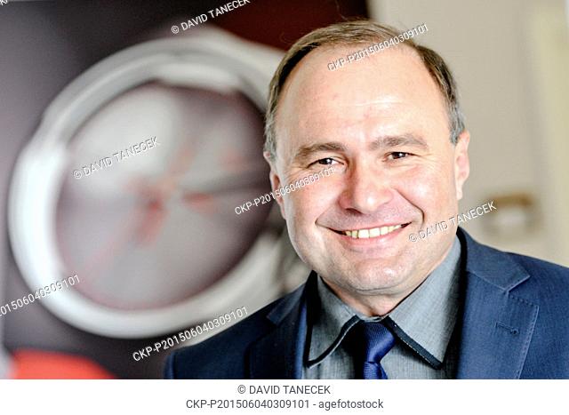 Elton CEO Ales Fleischmann poses in Elton Manufacture, producer of Prim wristwatches, in Nove Mesto nad Metuji, Czech Republic, on May 29, 2015