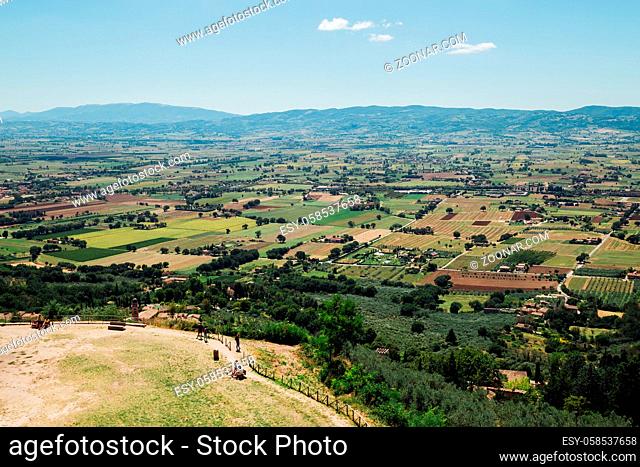View of historic town Assisi in Umbria, Italy