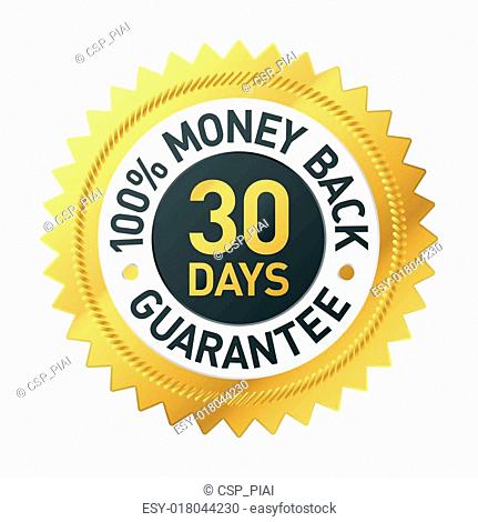 30 days money back guarantee label