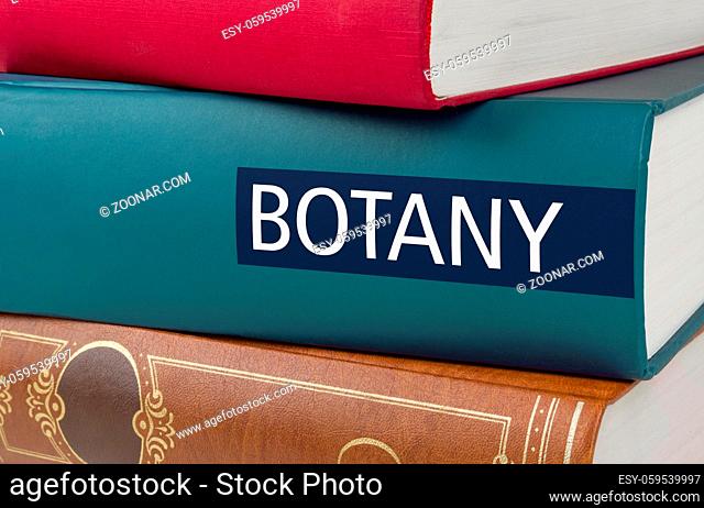 A book with the title Botany written on the spine