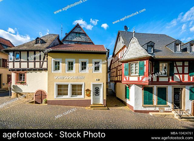 Schloss-Schenke in the historic old town of Meisenheim am Glan, well-preserved medieval architecture in the north Palatinate mountains, a pearl in the Glantal