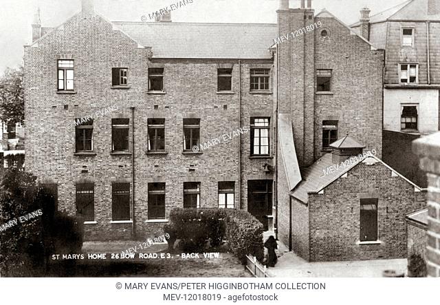 A rear view of St Mary's Home for Working Girls, 26 Bow Road, London E3