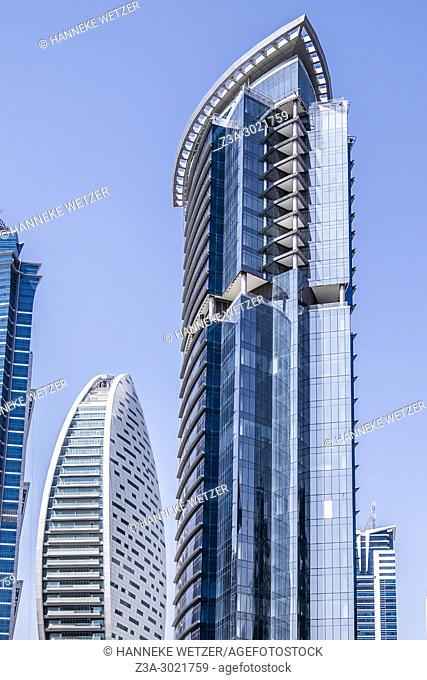 Park Lane Tower; brand new modern architecture in Business Bay, a business capital as well as a freehold city in Dubai, United Arab Emirates