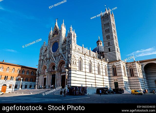 Beautiful Santa Maria Cathedral in Siena, Tuscany, Italy