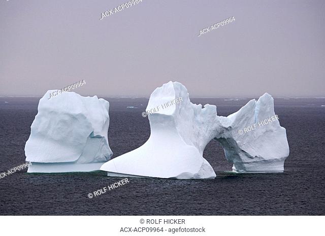 Large Iceberg seen from Flat Point Lookout in the community of Great Brehat in Iceberg Alley, Viking Trail, Great Northern Peninsula, Newfoundland & Labrador