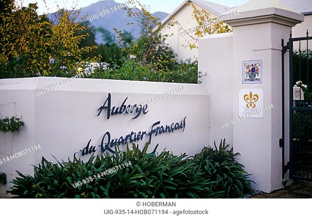 Auberge du Quartier Francias restaurant, Franschhoek, Western Cape