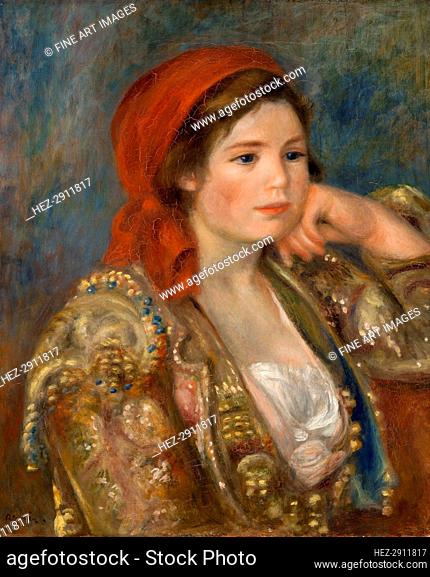 Girl in a Spanish Jacket, c. 1900. Creator: Renoir, Pierre Auguste (1841-1919)