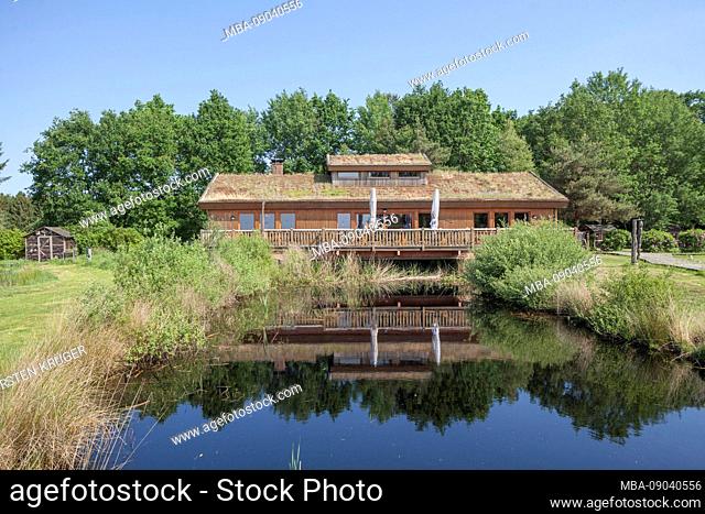 House in the Moor, Conservation and Information Center (NIZ) in the Goldenstedter Moor nature reserve, Goldenstedt, Vechta district, Lower Saxony, Germany