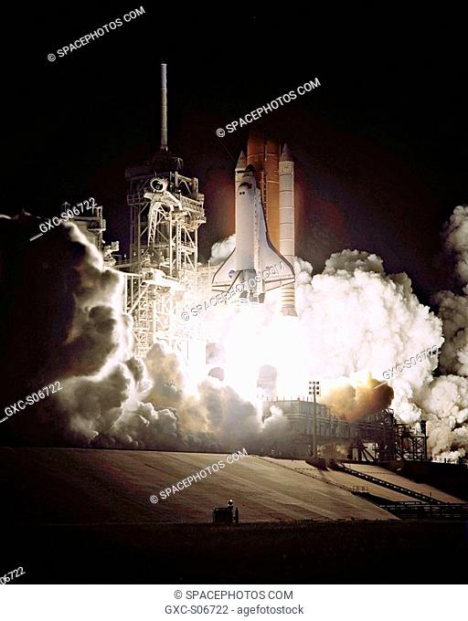 09/08/2000 -- A perfect on-time launch for Atlantis as it rockets toward space on mission STS-106. Liftoff occurred at 8:45:47 a.m. EDT