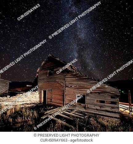 Milky way, haynes ranch buildings preservation project, Oliver, British Columbia, Canada