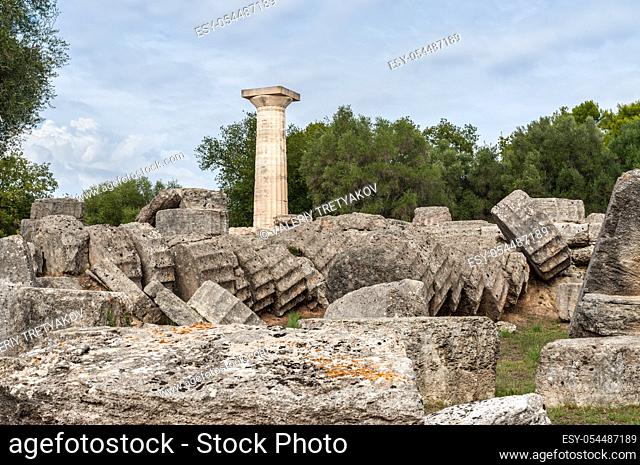 Ruins of the Temple of Zeus, Olympia, Greece