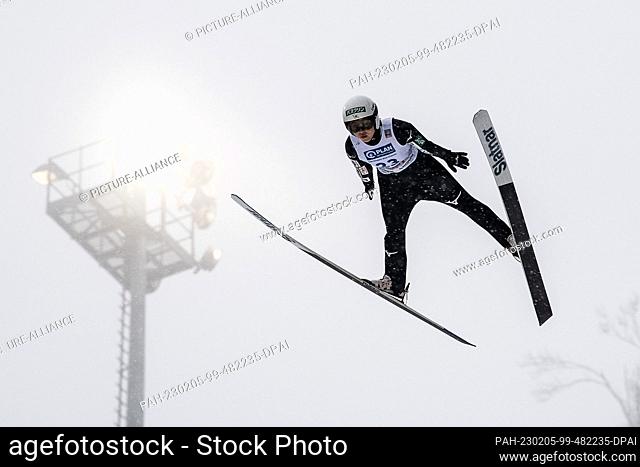 05 February 2023, Hesse, Willingen: Nordic skiing, ski jumping: World Cup, large hill, women. Nozomi Maruyama from Japan in action