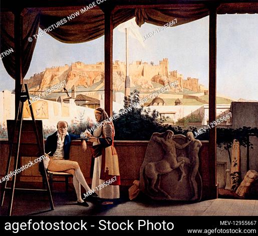 Louis Fauvel in HIs House Overlooking the Acropolis 1819