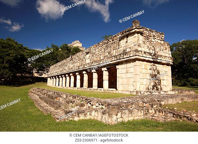 House Of The Birds in prehispanic Mayan city of Uxmal Archaeological Site, Yucatan Province, Mexico, North America