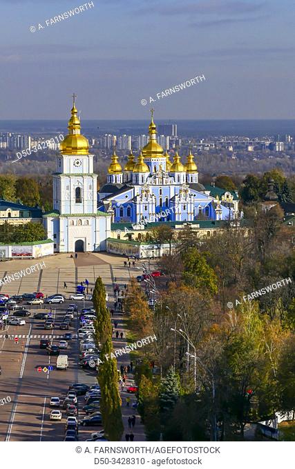 Kiev, Ukraine St. Michael's Golden-Domed Monastery and golden domes