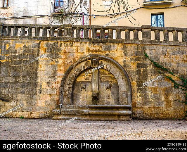 Fountain under the Pujada de Sant Feliu Stairs - Girona, Spain
