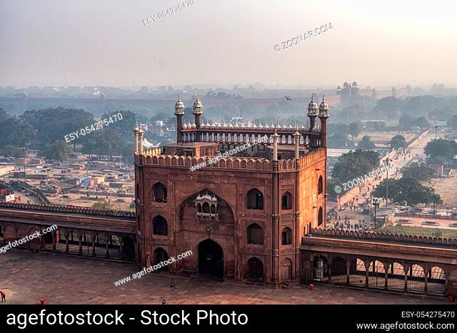 jama masjid eastern gateway entrance in New Delhi, India