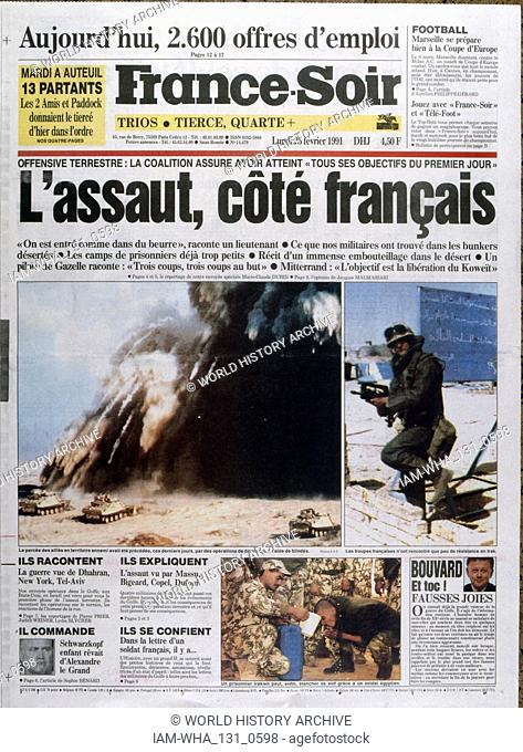 French press coverage of the Gulf War and Operation Desert Storm February 1991