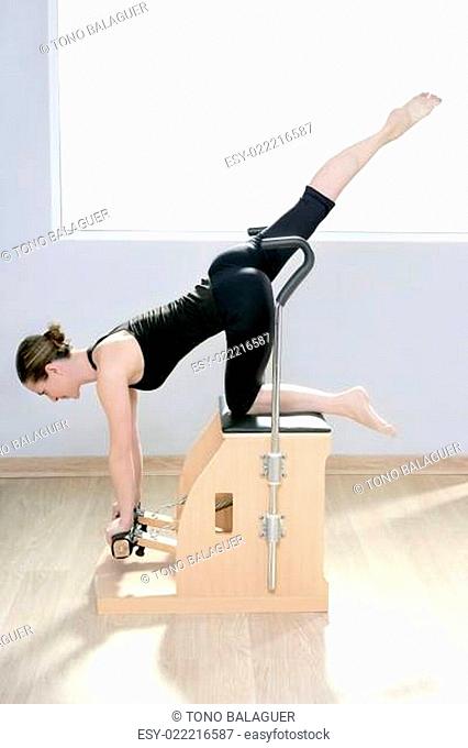 combo wunda pilates chair woman fitness yoga gym