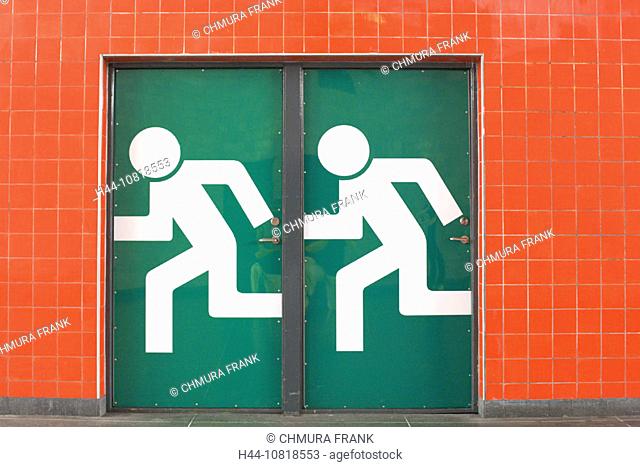 emergency, fire, exit, pictogram, icon, escape route, rescue, misfortune, prevention, security, safety, Sweden, Europe
