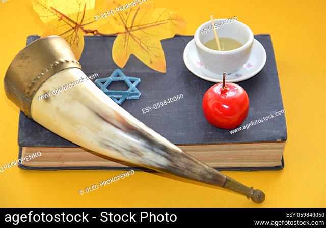 Autumn treats for Jewish New Year Rosh Hashanah of the symbols in the holiday