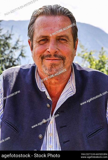19 July 2023, Bavaria, Ainring: Andreas Giebel at the photo and press appointment on the set of the TV series ""Watzmann ermittelt""