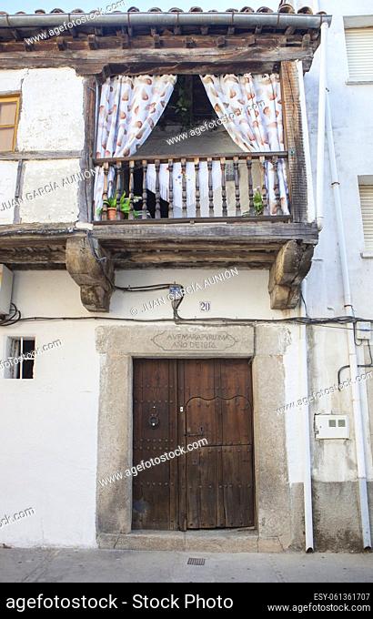 Traditional house at Losar de la Vera architecture. Caceres, Extremadura, Spain