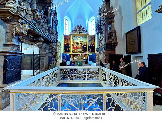 The restored Cranach Altar in the St. Peter und Paul Church in Weimar, Germany, 28 October 2014. The UNESCO listed St. Peter und Paul Church has been under...