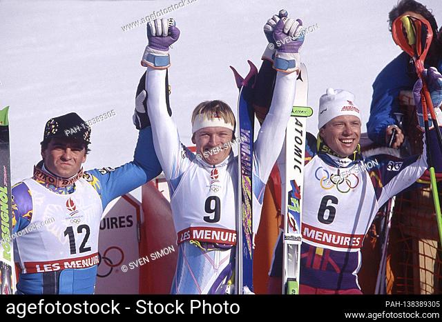 Finn Christian JAGGE (NOR, Wed.), Alpine skiing, slalom, special slalom, action, winner (gold medal, gold medalist, Olympic champion)