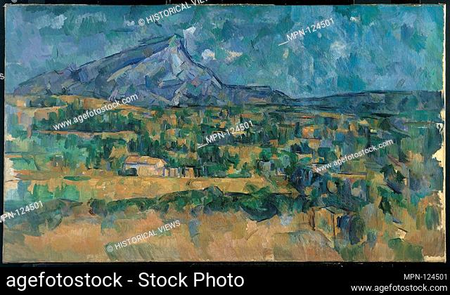 Mont Sainte-Victoire. Artist: Paul Cézanne (French, Aix-en-Provence 1839-1906 Aix-en-Provence); Date: ca. 1902-6; Medium: Oil on canvas; Dimensions: 22 1/2 x 38...