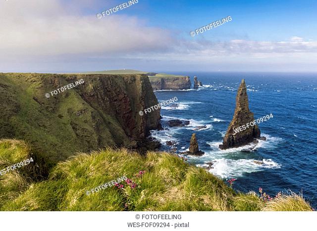 UK, Scotland, Caithness, Coast of Duncansby Head, Duncansby Stacks