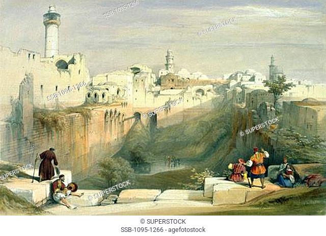 The Pool of Bethesda from The Holy Land: Syria, Idumea, Arabia... 1842 David Roberts 1796-1864 Scottish Illustration Newberry Library, Chicago