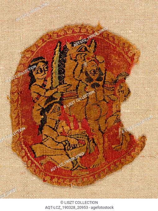 Five Round Segmenta, 650 - 750. Egypt, Umayyad period, mid-7th to mid-8th century. Tapestry weave: wool; overall: 10.2 x 8.5 cm (4 x 3 3/8 in.)