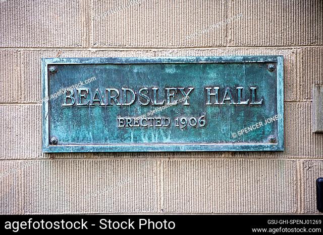 Name Plate Beardsley Hall, Erected 1906 Swarthmore College, Swarthmore, Pennsylvania, USA