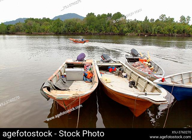Fishing Boat at Sampadi Beach, Lundu Division, Sarawak, Malaysia