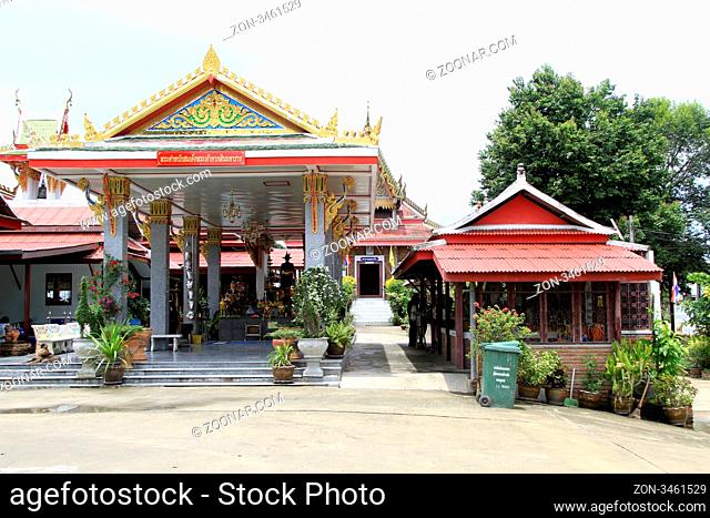 Buddhist temple in wat Choeng Tha in Ayutthaya, Thailand