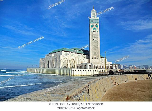 Hassan II Mosque Panoramic, Casablanca, morocco