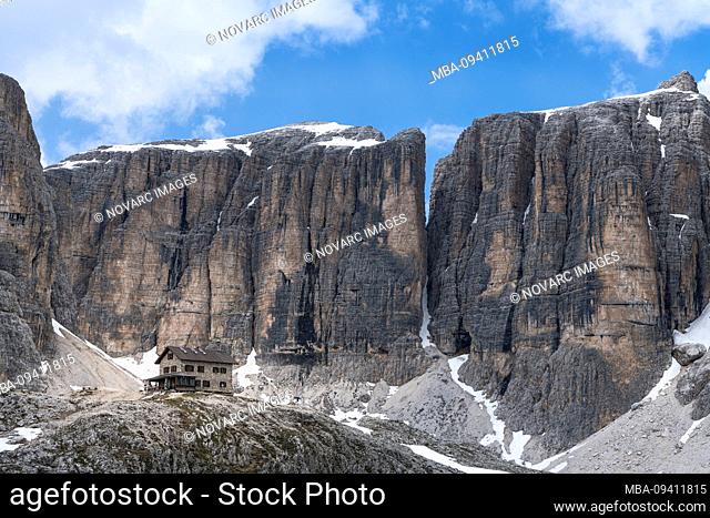 Hike to the Franz-Kostner-Hut, Sella Group, Dolomites, South Tyrol, Italy