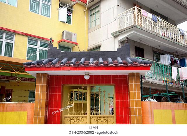 Residential buildings at Kam Tin, New Territories, Hong Kong