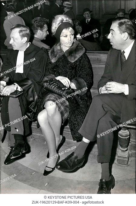 Jan. 29, 1962 - Brigitte Bardot, the ex-wife of Roger Vadim, serves as his witness in court. The directors Jean Aurel and Francois Truffaut wrote a defamatory...