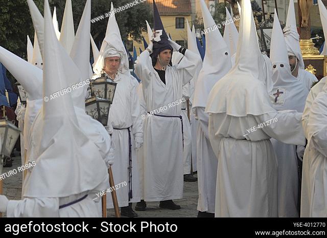 The start of the Good Friday procession in San Lorenzo de El Escorial, Madrid