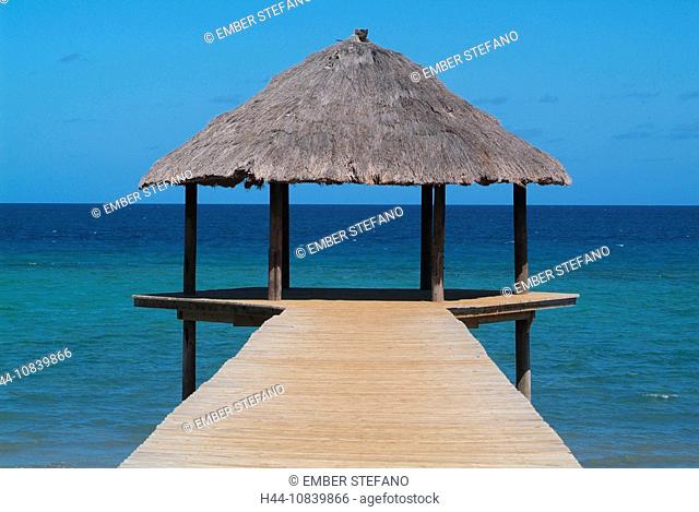 Mayotte, N'gouja, France, Europe, Overseas collectivity, Indian Ocean, Comoros islands, island, stage, wood, wooden pi