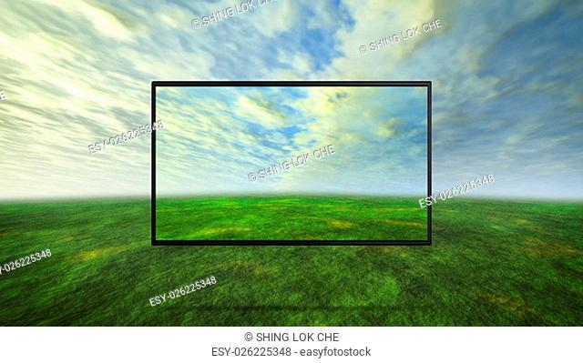 led tv display on wild represent the real color technology