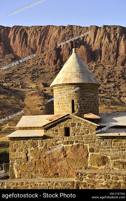 Iran, East Azerbaijan province, Unesco World Heritage Site, Saint Andreyordu church, also called Shepherd's (Chupan) chapel (13th C)