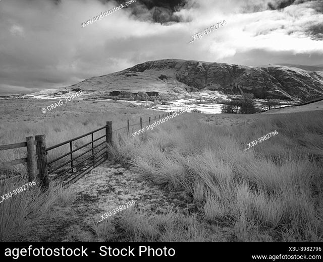 An infrared image of St Johnâ. . s in the Vale and Clough Head from Low Rigg in the English Lake District National Park, Cumbria, England