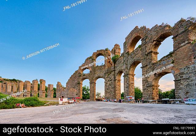 Roman aqueduct of Aspendos, Aspendos Ancient City, Antalya, Turkey |Roman aqueduct of Aspendos, Aspendos Ancient City, Antalya, Turkey|